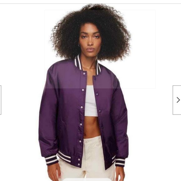 TNA Lavender Stadium Jacket, sz Large - Picture 3 of 13